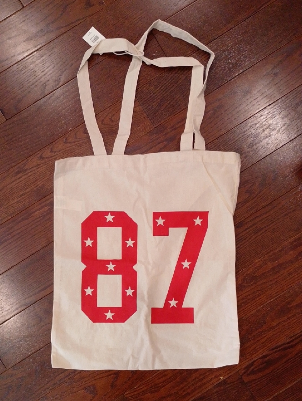 *3/$20* Aeropostale Cream Stars 87 Print Canvas Tote Bag